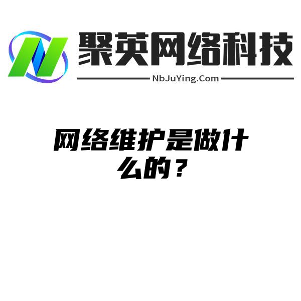 网络维护是做什么的？