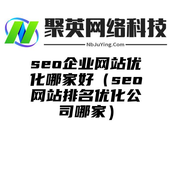 seo企业网站优化哪家好（seo网站排名优化公司哪家）