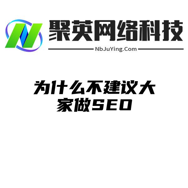 为什么不建议大家做SEO