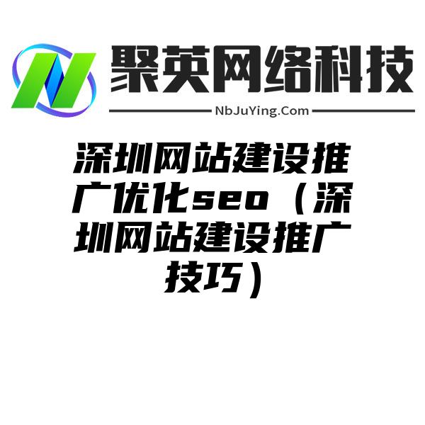 深圳网站建设推广优化seo（深圳网站建设推广技巧）