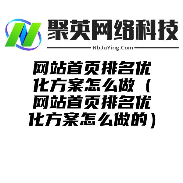 网站首页排名优化方案怎么做（网站首页排名优化方案怎么做的）