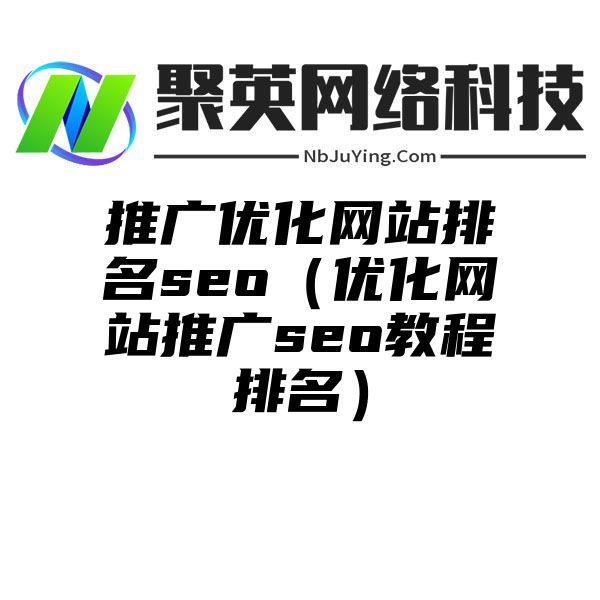 推广优化网站排名seo（优化网站推广seo教程排名）