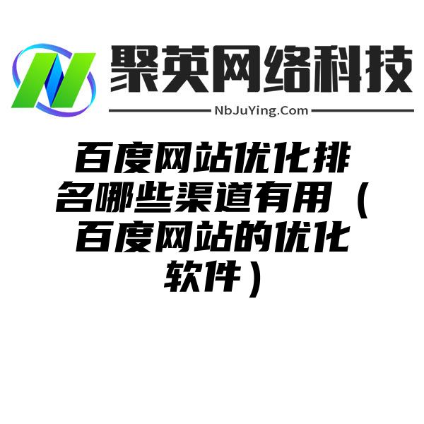 百度网站优化排名哪些渠道有用（百度网站的优化软件）