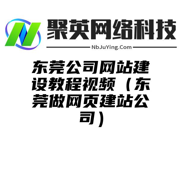 东莞公司网站建设教程视频（东莞做网页建站公司）