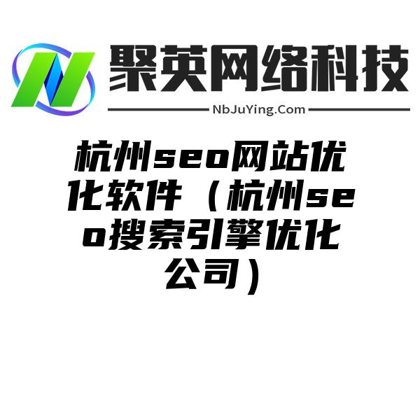 杭州seo网站优化软件（杭州seo搜索引擎优化公司）