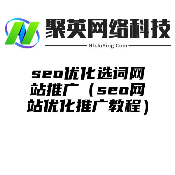 seo优化选词网站推广（seo网站优化推广教程）