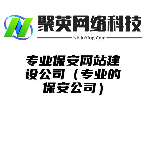 专业保安网站建设公司（专业的保安公司）