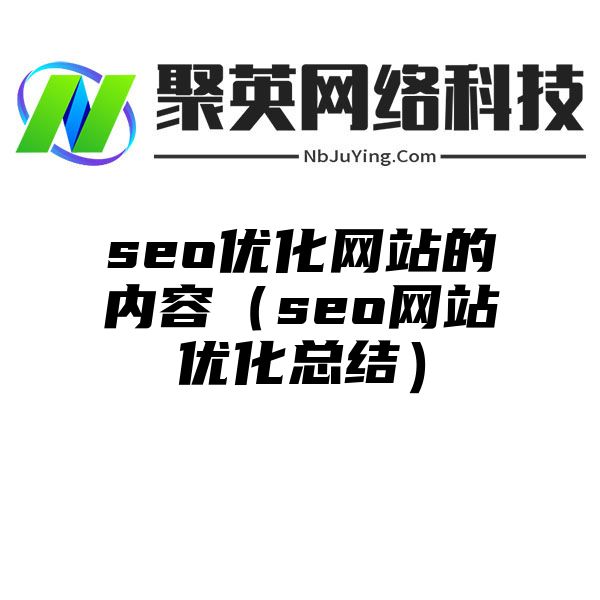 seo优化网站的内容（seo网站优化总结）