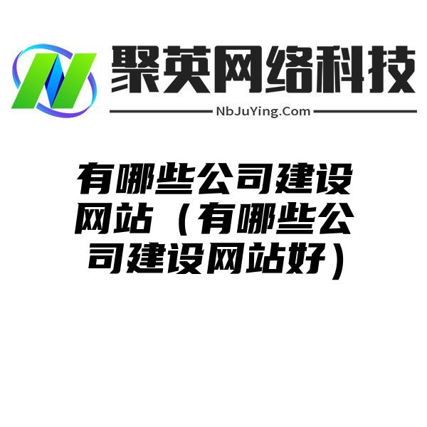 有哪些公司建设网站（有哪些公司建设网站好）