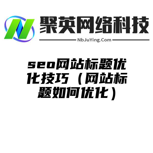 seo网站标题优化技巧（网站标题如何优化）