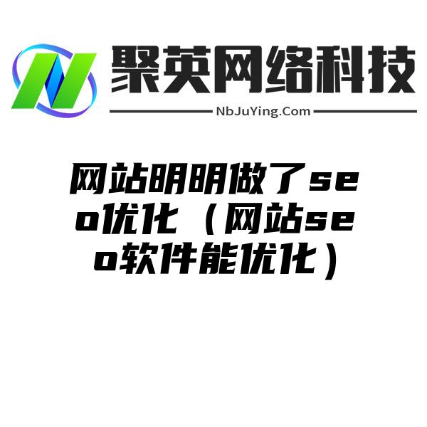 网站明明做了seo优化（网站seo软件能优化）