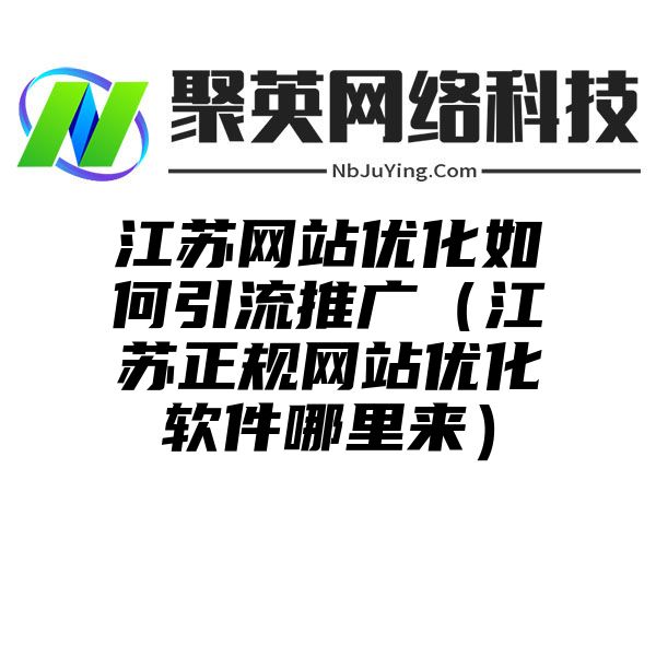 江苏网站优化如何引流推广（江苏正规网站优化软件哪里来）