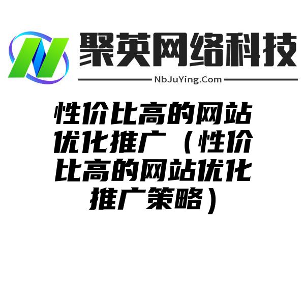 性价比高的网站优化推广（性价比高的网站优化推广策略）