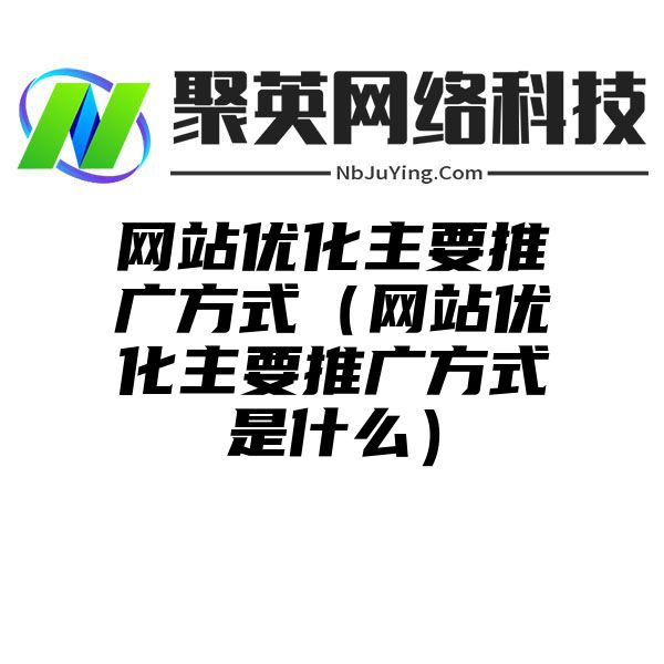 网站优化主要推广方式（网站优化主要推广方式是什么）