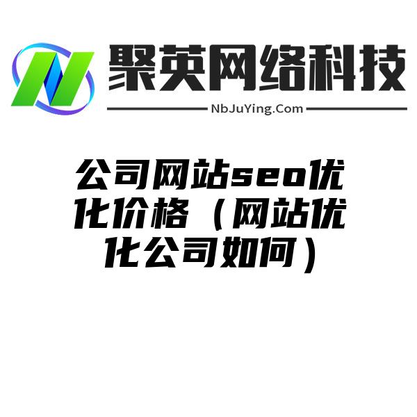 公司网站seo优化价格（网站优化公司如何）