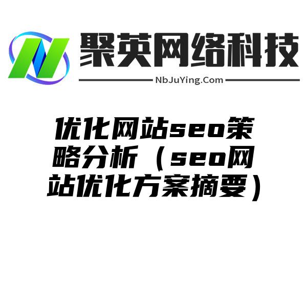 优化网站seo策略分析（seo网站优化方案摘要）