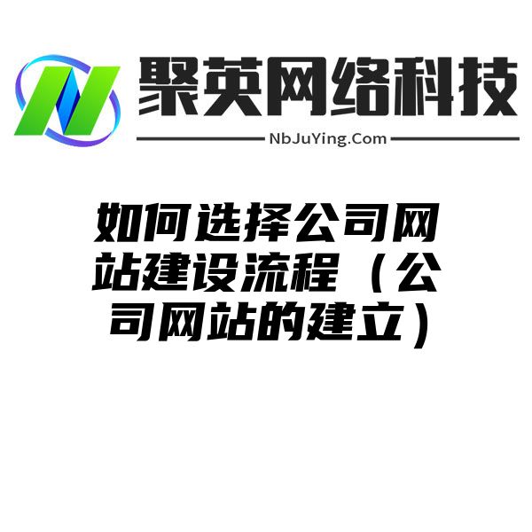 如何选择公司网站建设流程（公司网站的建立）