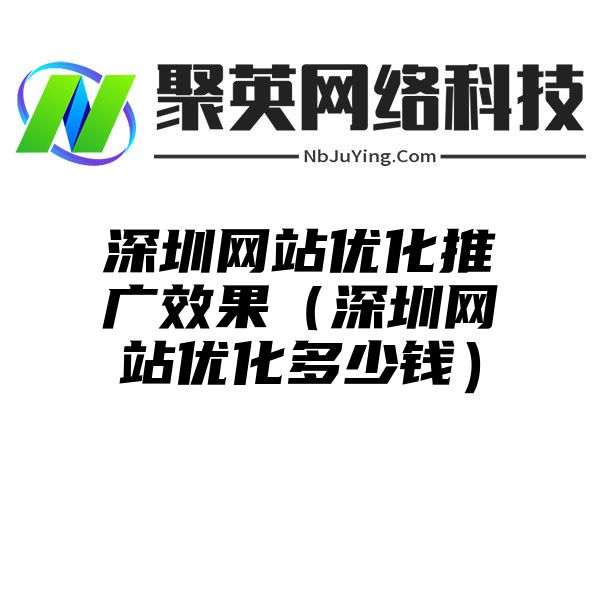 深圳网站优化推广效果（深圳网站优化多少钱）